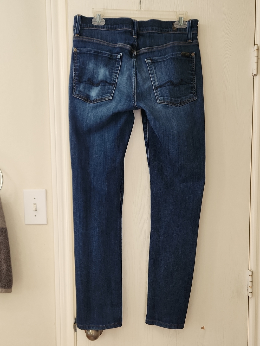 Mens/Unisex 7 For All Mankind Slimmy Straight Leg Jeans Size 31 GUC - Picture 4 of 12